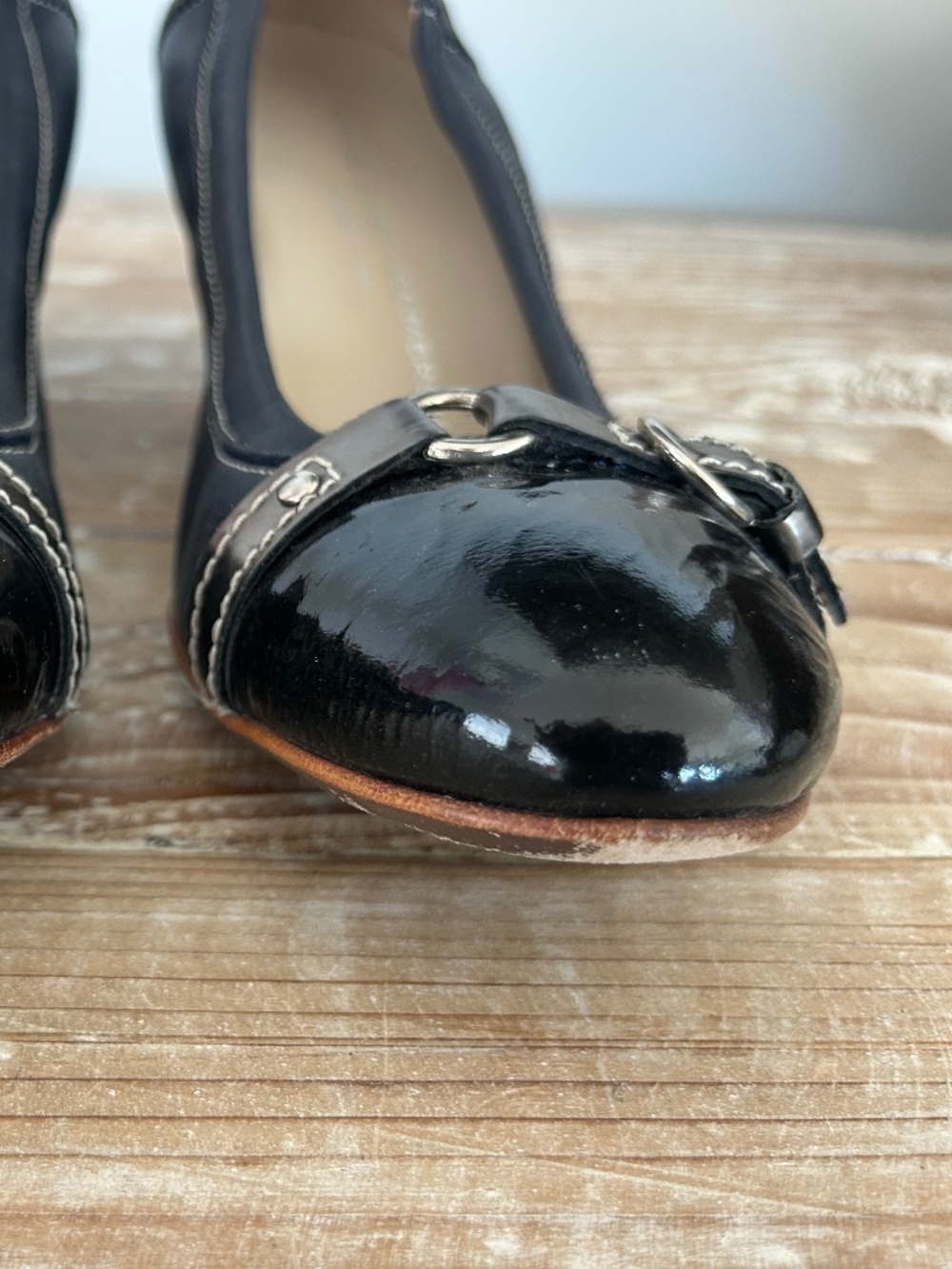 AGL (Attilo Giusti Leombruni Belted Block Heel Cap Toe Pumps Sz 39 (8.5-9) - Picture 7 of 9